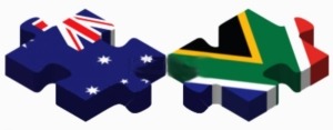 australia and south africa flags 0