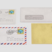 Certified Mail International Service Realistic 3D Render of Paper Envelopes