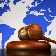 map and gavel International service of process certified mail